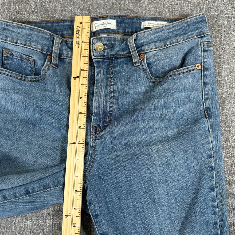 Jessica Simpson Jeans Womens 8 High-Rise Ankle Jean Blue Slim Stretch Denim - Picture 9 of 10